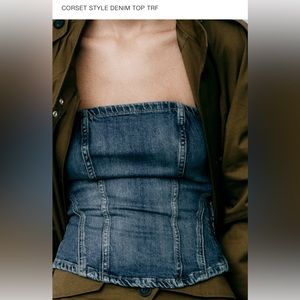 Corset style Denim Top